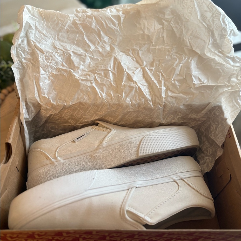 Vans White Classic High-Top Sneakers